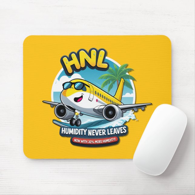 Fun Honolulu HNL Airport Code Mouse Pad (With Mouse)