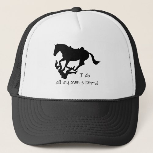 Fun Horse Back Riding Quote Falling Off Trucker Hat