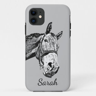Fun Horse Peeking out Cartoon Animal to Customize iPhone 11 Case