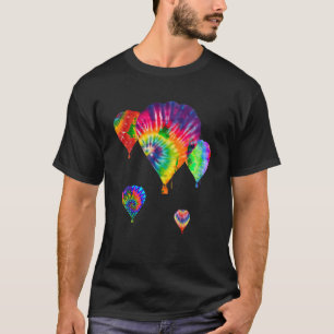 Fun Hot Air Balloon Hippie Tie Dye Ballooning Gift T-Shirt