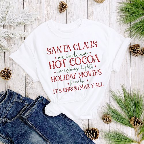 Fun Hot Cocoa Holiday Movies Christmas Womens T_Shirt