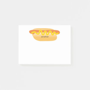 Fun Hot Dog Custom Name Post-it Notes