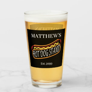 Fun Hot Dog Stand Drinkware Soda Beer Pint Glass