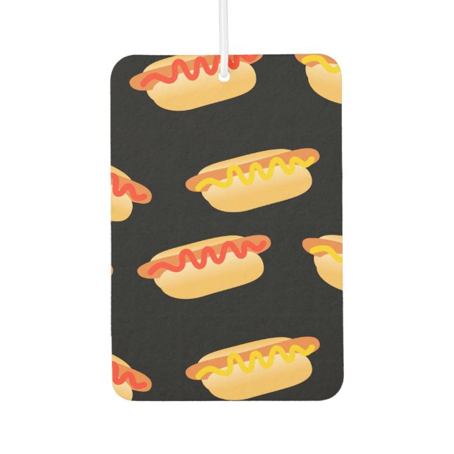 Fun Hot Dogs Pattern Air Freshener (Front)