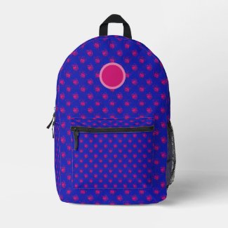 Fun Hot Pink Dots on Blue