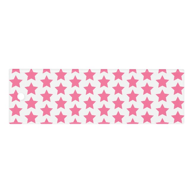 Fun Hot Pink Stars Pattern Ruler