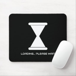 Fun hourglass sand clock loading please wait gamer mouse pad