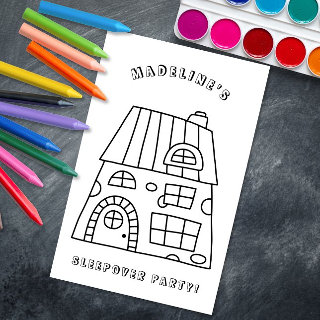 Fun House Sleepover Party Coloring Page 2 (Creator Uploaded)