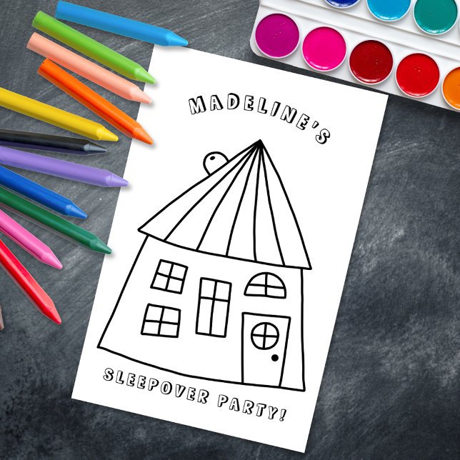 Fun House Sleepover Party Coloring Page 8 (Creator Uploaded)