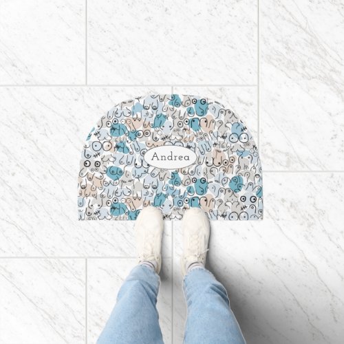 Fun humor blue mum doormat