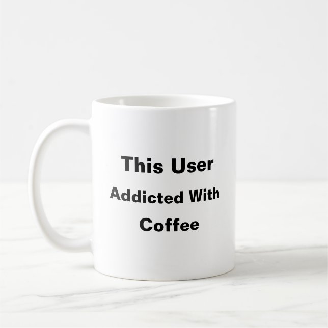 Fun Humor Coffee Addictions  Coffee Mug (Left)