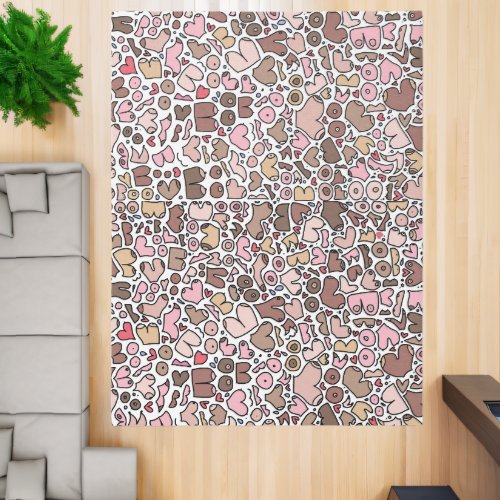 Fun humor neutral breast pattern rug