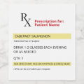 Fun Humor Novelty Rx Prescription Label Sticker | Zazzle