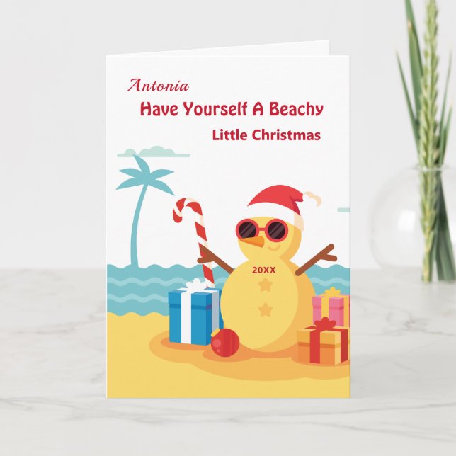 Fun Humor Santa Claus Christmas Personalize Card (Front)