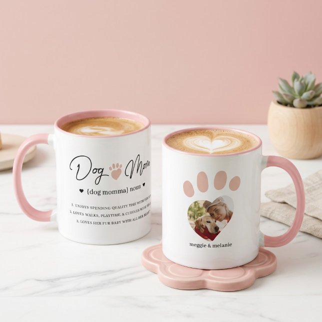 Fun Humorous Dog Mom Personalized Definition Photo Mug (Fun Humorous Dog Mom Personalized Definition Photo Mug)