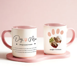 Fun Humorous Dog Mum Personalized Definition Photo Mug