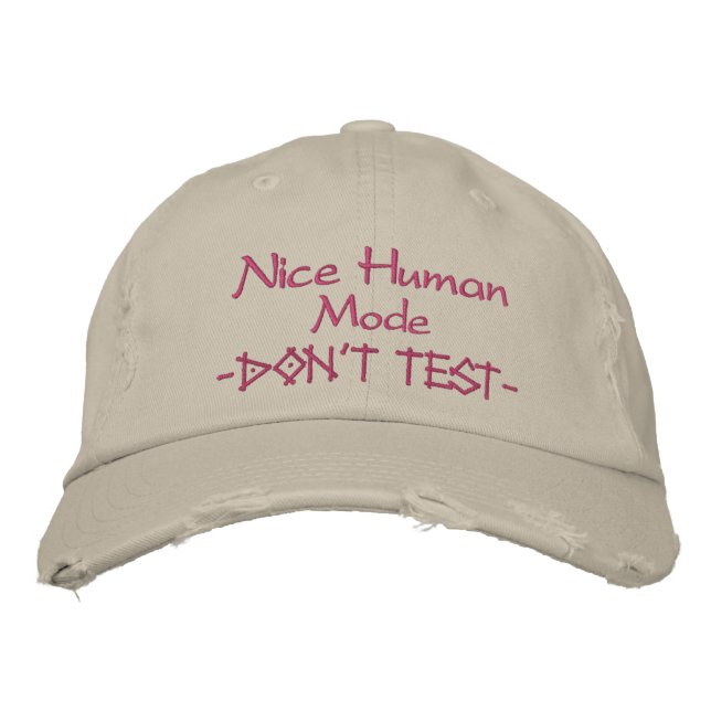 Fun Humorous  Embroidered Baseball Cap (Front)
