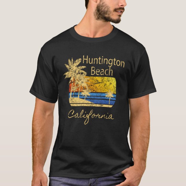 Fun Huntington Beach CA Beach  Graphic T-Shirt (Front)