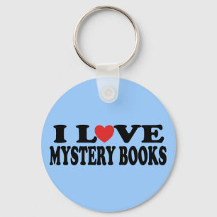 Fun I Love Mystery Books T-shirt Keychain