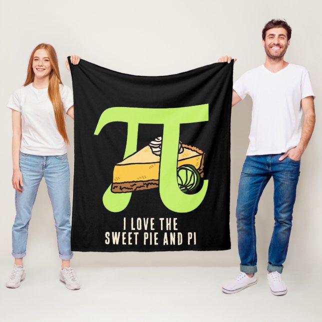 Fun I LOVE PIE AND PI Day Fleece Blanket (In Situ)