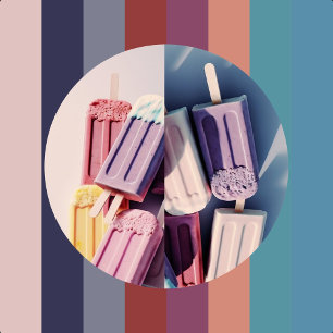 Fun I Modern Ice Cream Split Postcard