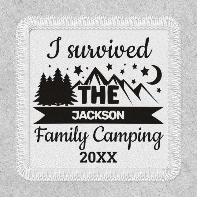 Fun I survived family camping Patch (Front)