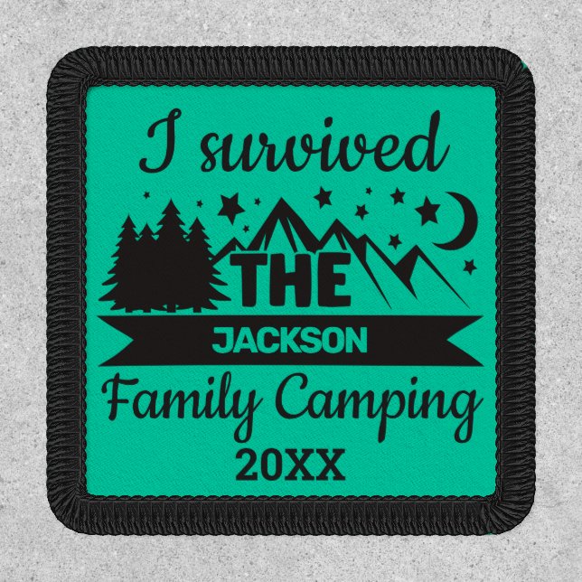 Fun I survived family camping Patch (Front)