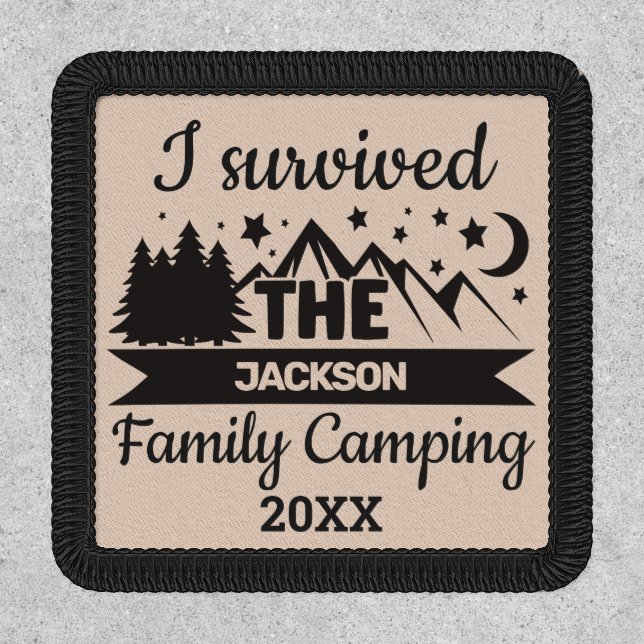 Fun I survived family camping Patch (Front)