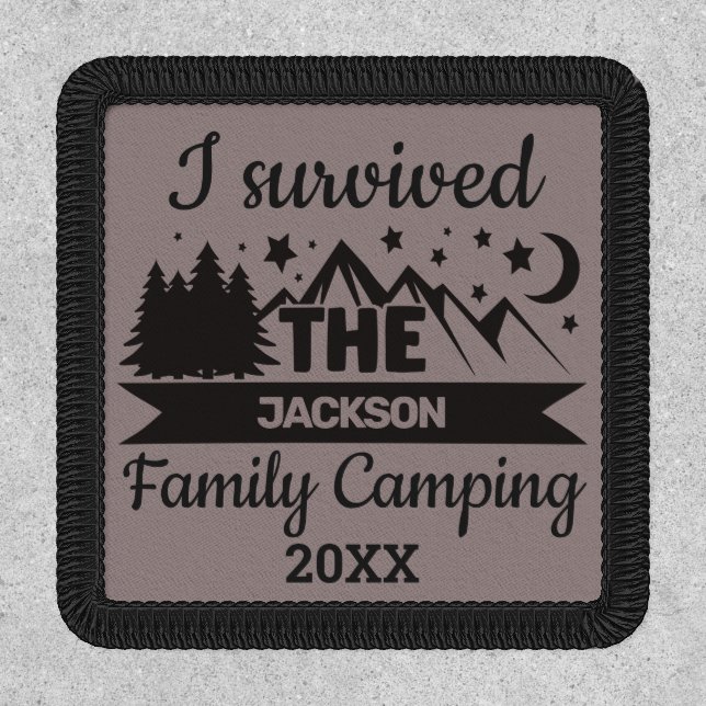 Fun I survived family camping Patch (Front)