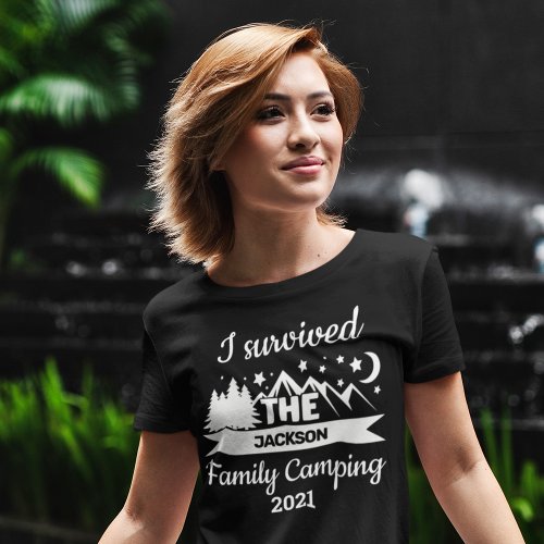 Fun I survived the family camping T_Shirt