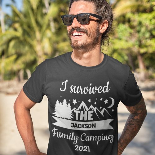 Fun I survived the family camping T_Shirt