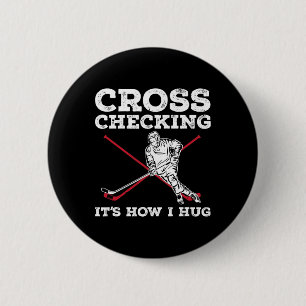 Fun Ice Hockey Art For Men Women Kids Ice Hockey L Button