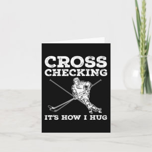 Fun Ice Hockey Art For Men Women Kids Ice Hockey L Card