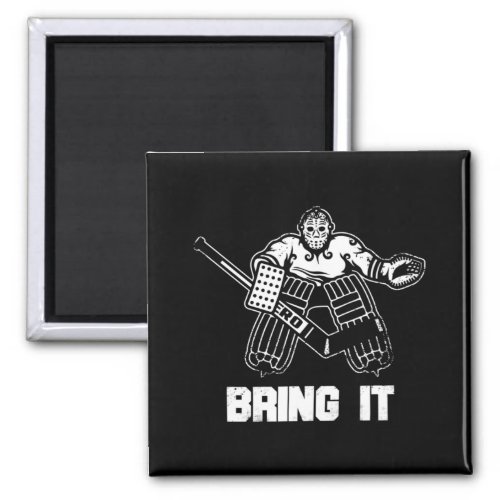 Fun Ice Hockey Player Gift Goalie Apparel Graphic  Magnet