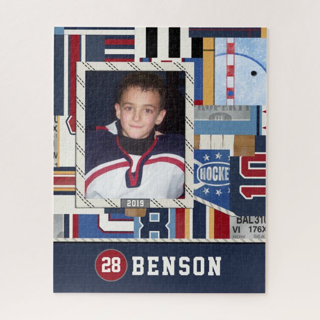 Fun Ice Hockey Player Photo Jigsaw Puzzle (Vertical)