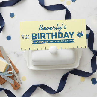 Fun Iconic Stick of Butter Grade A Birthday Invitation