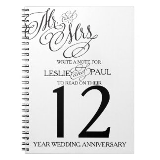 Fun Idea Wedding Table Number Mr. & Mrs. Notebook