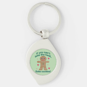 Fun "If You Can't Take the Heat" Gingerbread Man Keychain