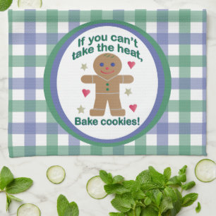 Fun "If You Can't Take the Heat" Gingerbread Man Kitchen Towel