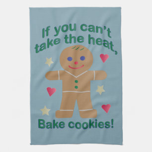 Fun "If You Can't Take the Heat" Gingerbread Man Kitchen Towel