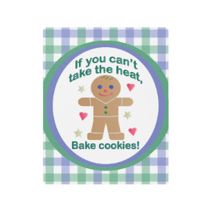 Fun "If You Can't Take the Heat" Gingerbread Man Metal Print
