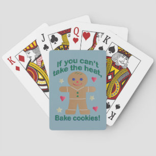 Fun "If You Can't Take the Heat" Gingerbread Man Poker Cards