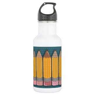 Fun Illustrated Yellow Pencils Pattern