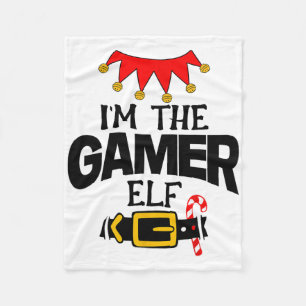 Fun Im The Gamer Elf Costumes Christmas Family Mat Fleece Blanket