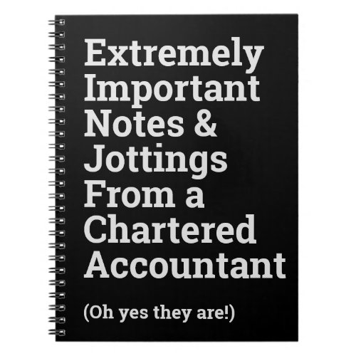 Fun Important Chartered Accountant Notebook