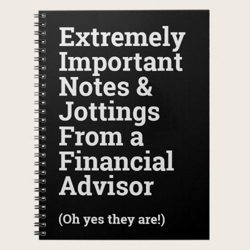 Fun Important Financial Advisor Notebook