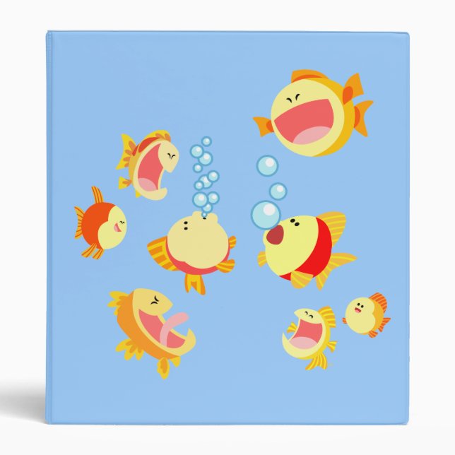 Fun in The Fish Tank Cartoon Binder (Front)
