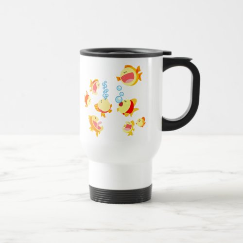 Fun In The Fish Tank Cartoon Fish Commuter Mug