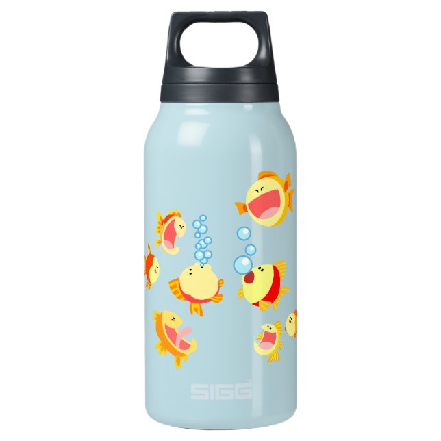 Fun in The Fish Tank (Cartoon Fish) Thermo Bottle (Front)