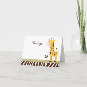 Fun in the Jungle Giraffe Folded Thank you notes